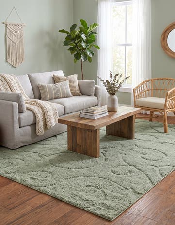 245cm x 305cm Floral Shag Rug