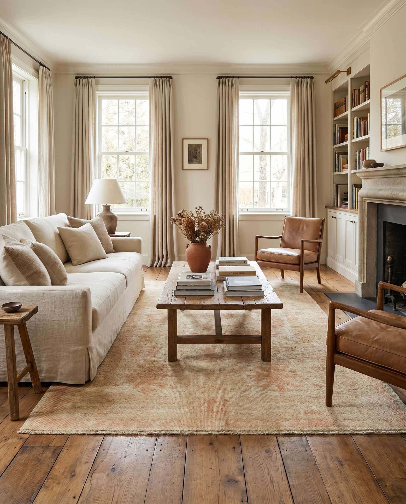 5' 2 x 7' 4 Hand Knotted Oushak Wool Rug