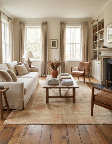 5' 2 x 7' 4 Hand Knotted Oushak Wool Rug