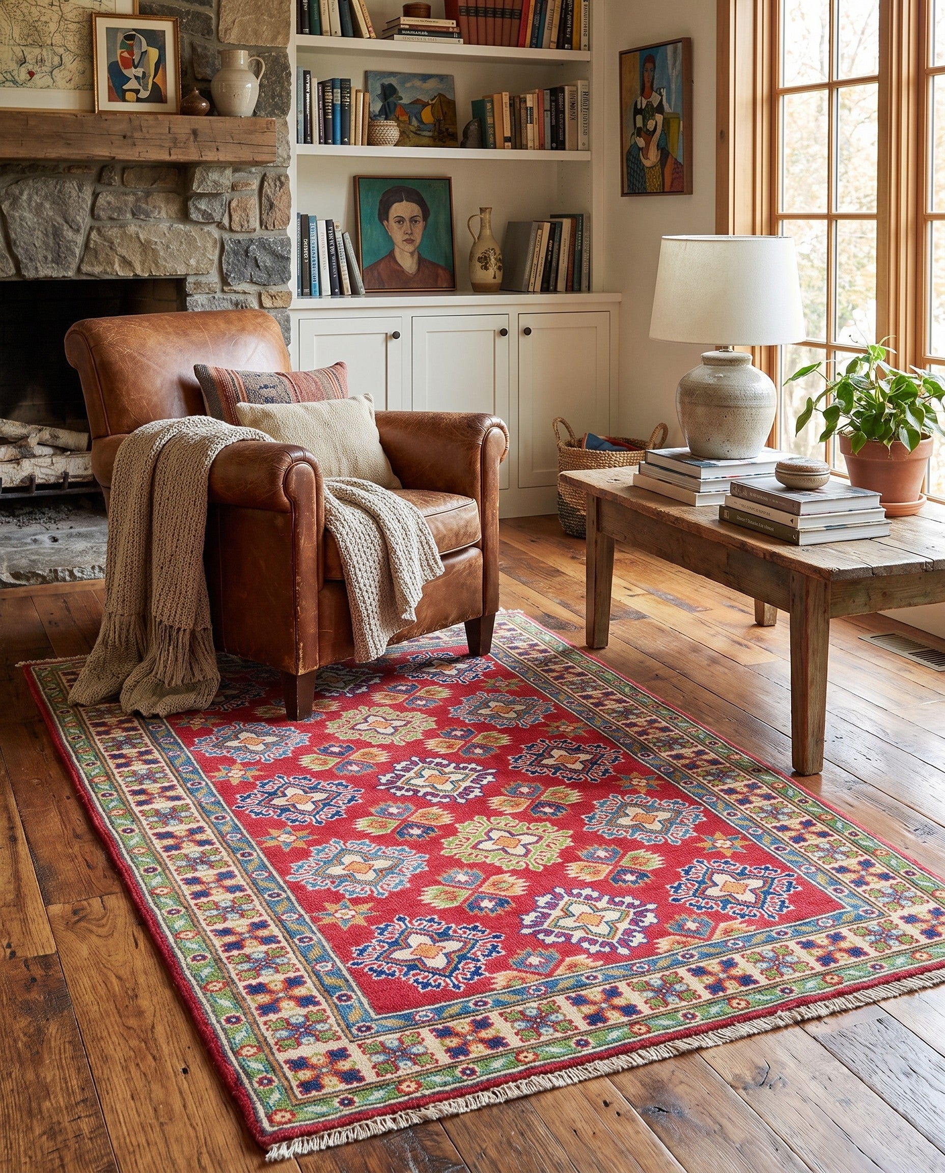 3' 3 x 5' 3 Hand Knotted Kazak Rug