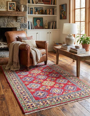 3' 3 x 5' 3 Hand Knotted Kazak Rug