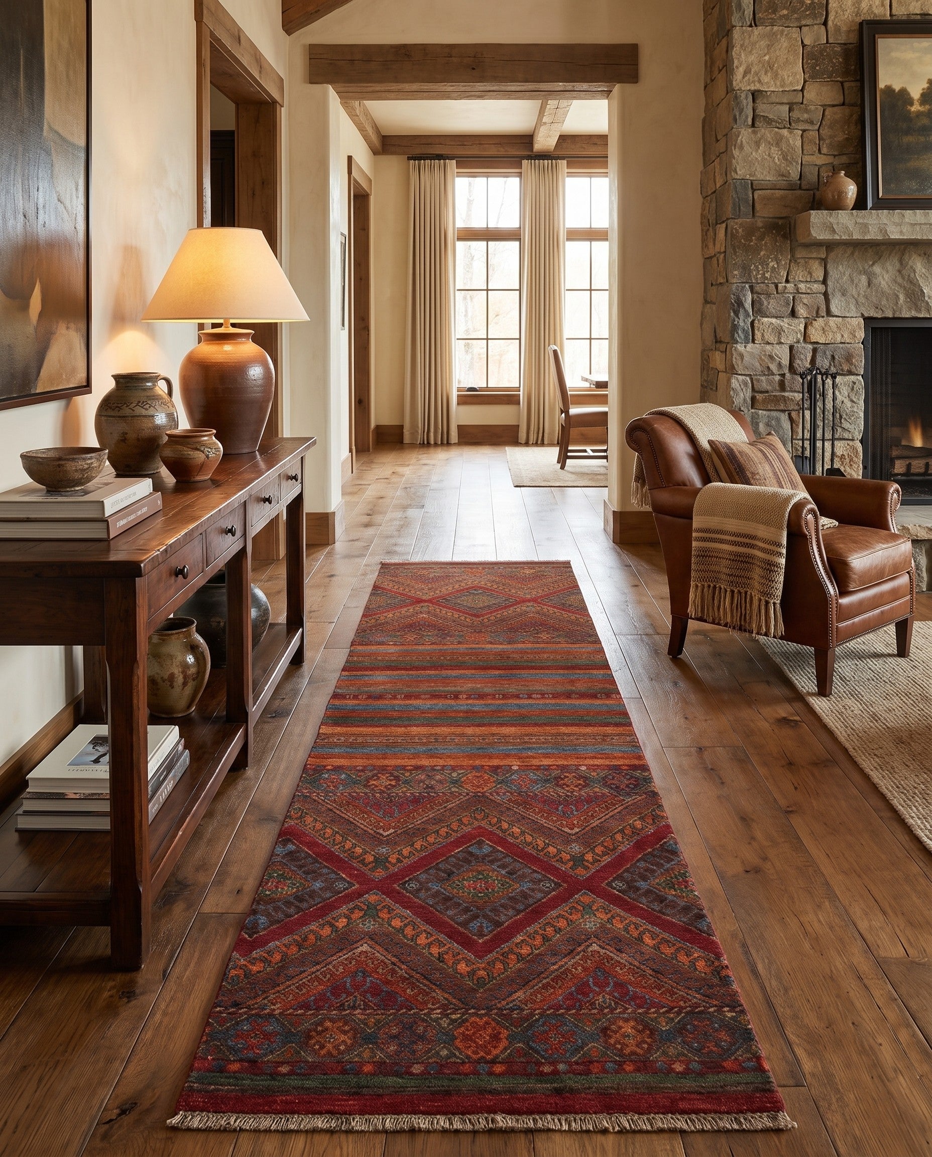 2' 8 x 8' 7 Hand Knotted Kazak Runner Rug