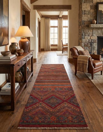 2' 8 x 8' 7 Hand Knotted Kazak Runner Rug