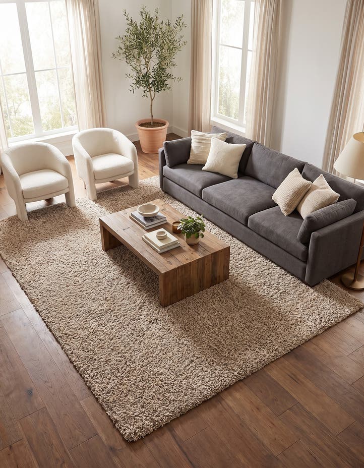 10' x 14' Solid Shag Rug