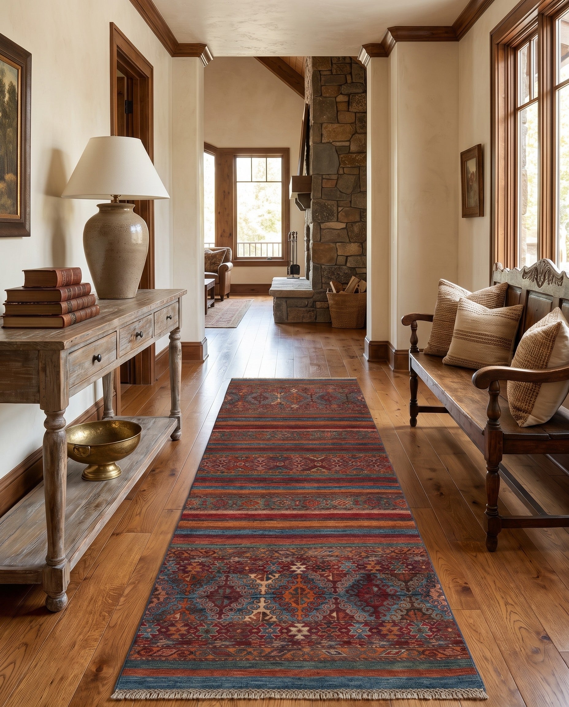 2' 8 x 8' 7 Hand Knotted Kazak Runner Rug