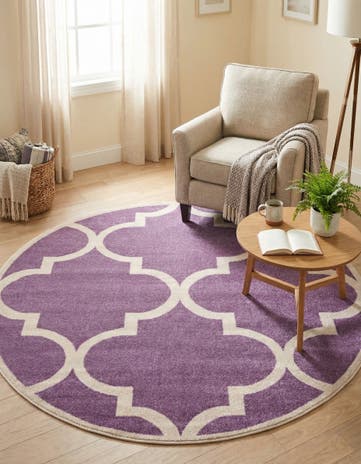 6' x 6' Lattice Round Rug