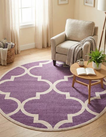 6' x 6' Lattice Round Rug