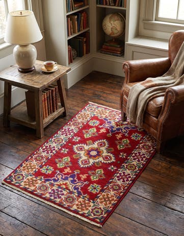 2' 1 x 3' Hand Knotted Kazak Rug