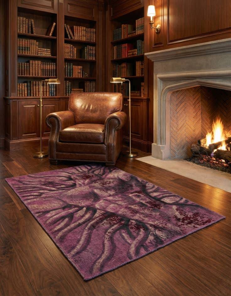 Detail image of 3' 2 x 4' 4 Hand Knotted Ultra Vintage Persian Wool Rug