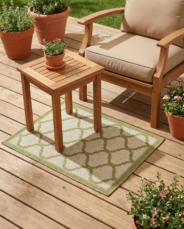 2' 2 x 3' Easy-Clean Lattice Indoor / Outdoor Rug