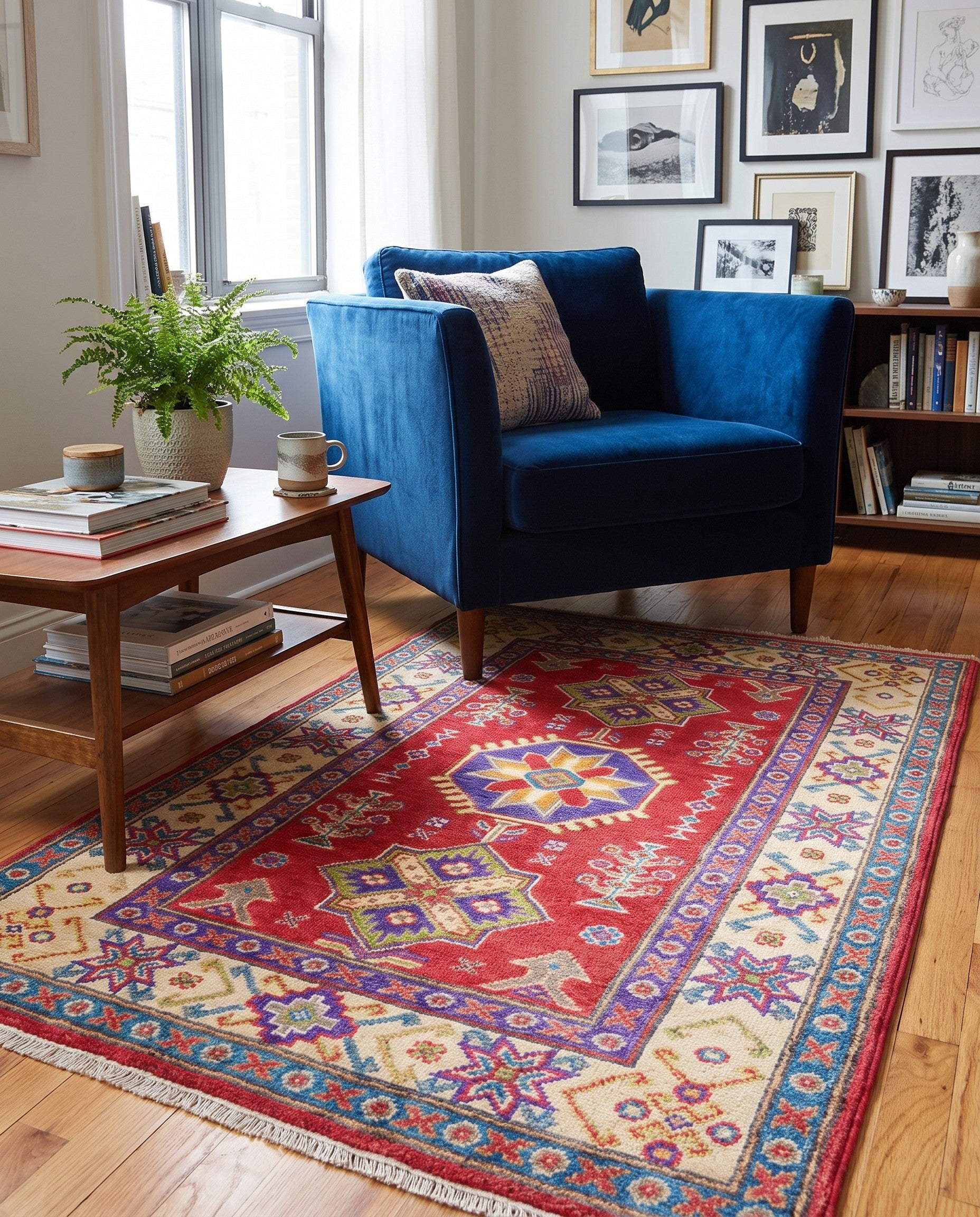 2' 8 x 4' 4 Hand Knotted Kazak Rug