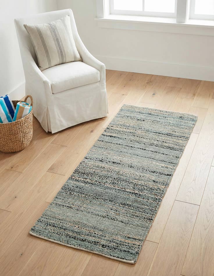 Detail image of 2' x 4' 1  Hand Woven Palm Beach Jute Runner Rug