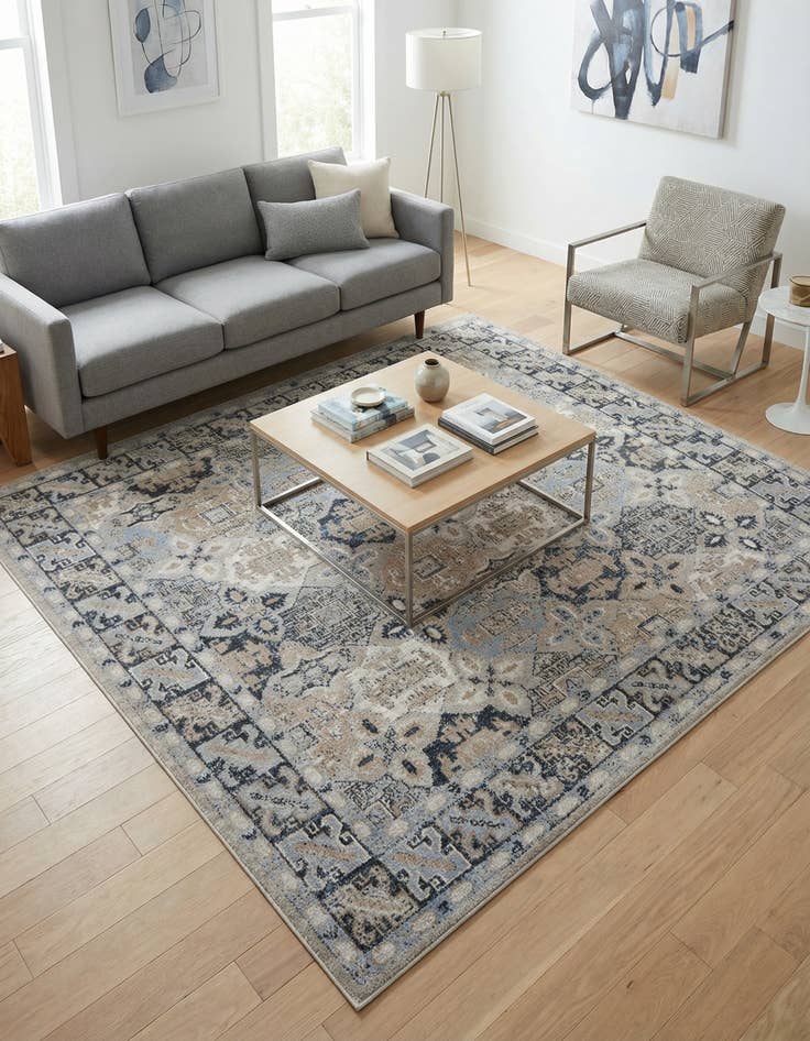 Detail image of 7' 10 x 7' 10 Kamala Washable Square Rug