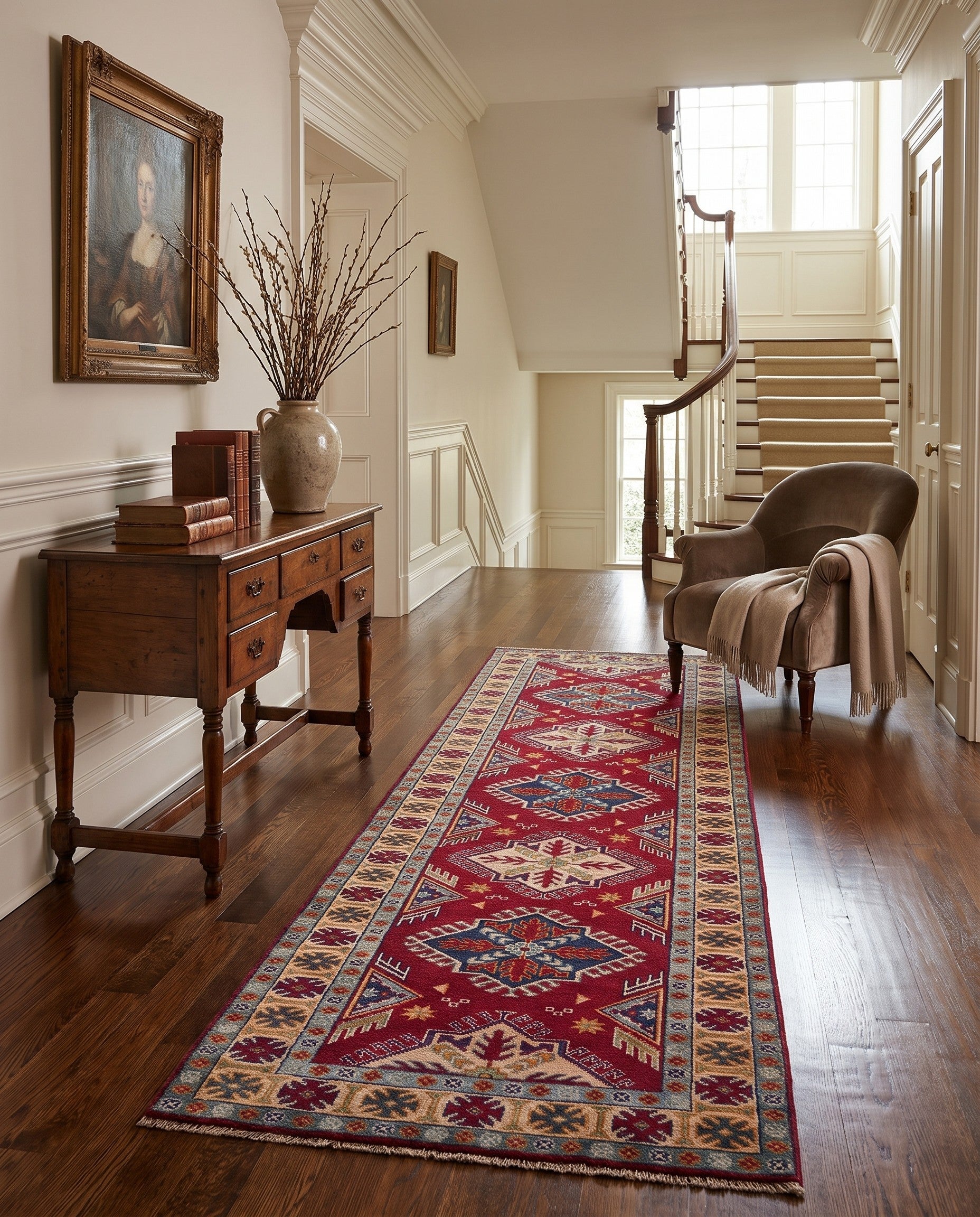 2' 10 x 9' 4 Hand Knotted Kazak Runner Rug