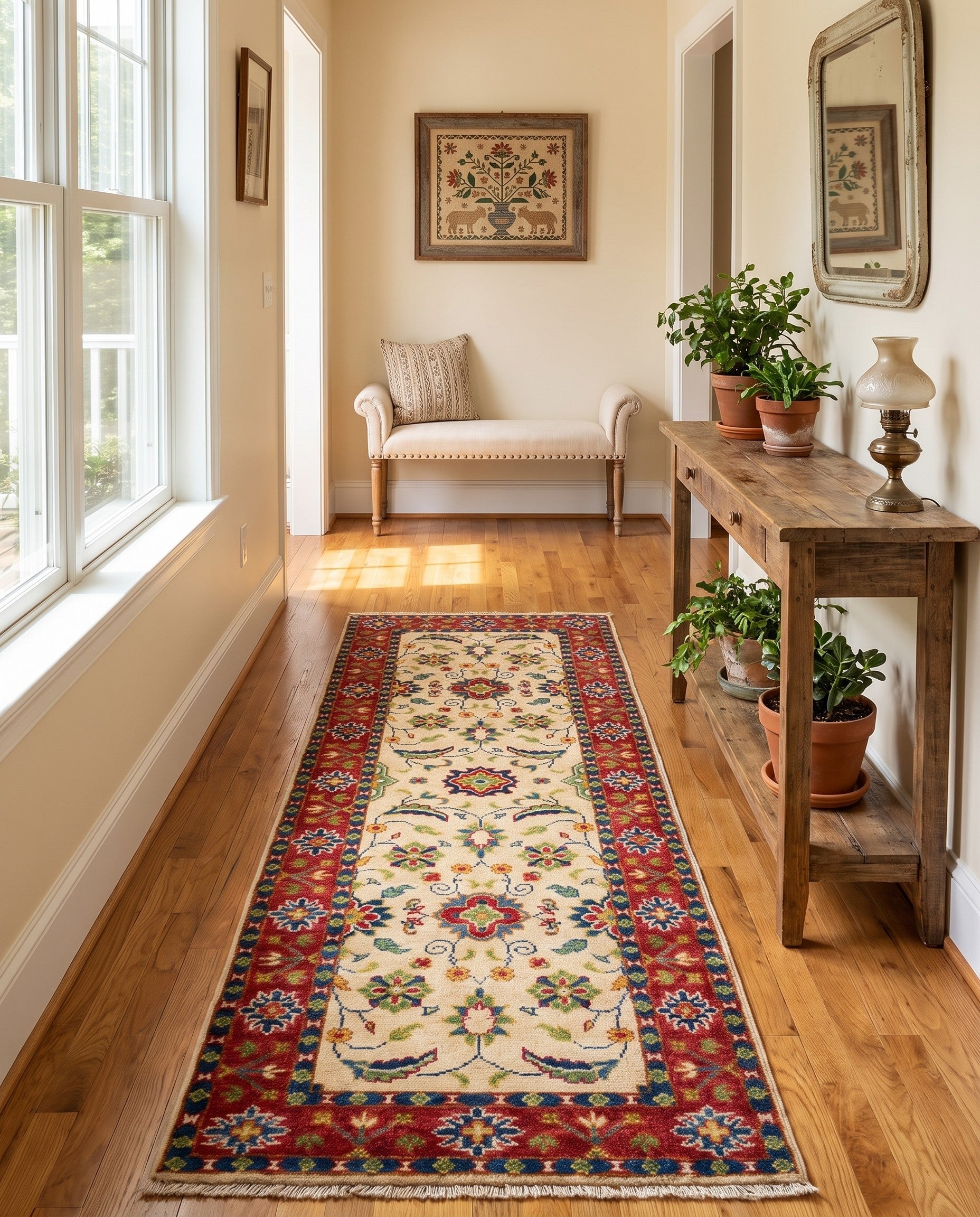 2' x 6' 3 Hand Knotted Kazak Runner Rug