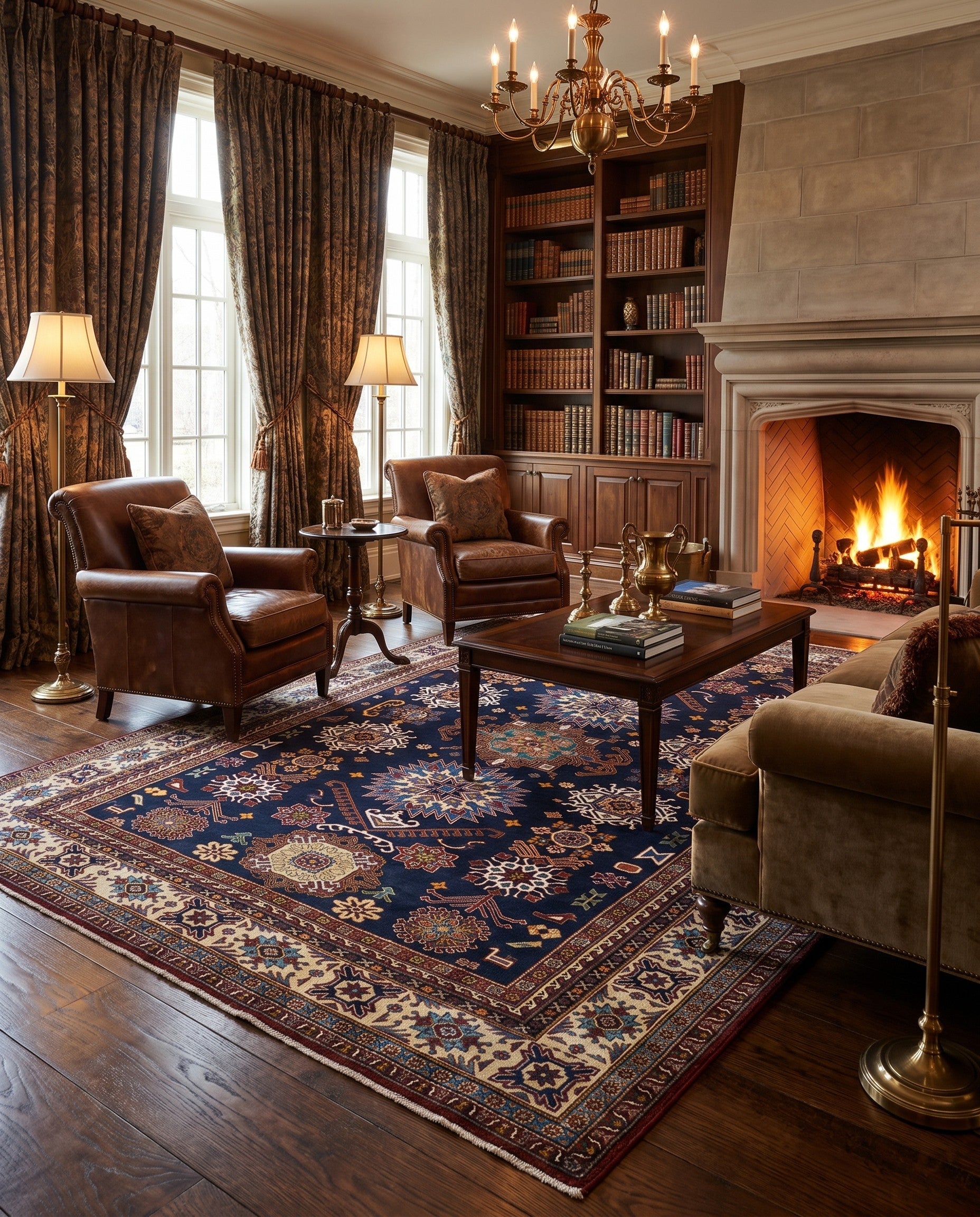 7' 4 x 9' 11 Hand Knotted Shirvan Rug
