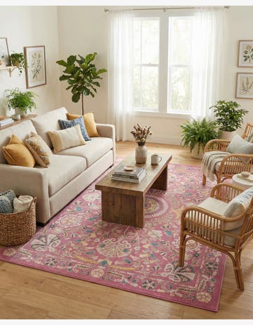 Dusty Pink Blossom Rug