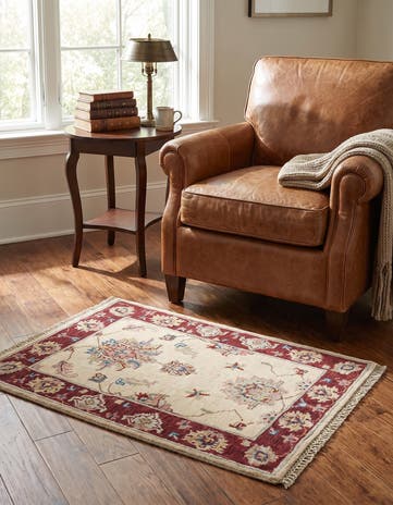 2' 2 x 3' Hand Knotted Ziegler Rug