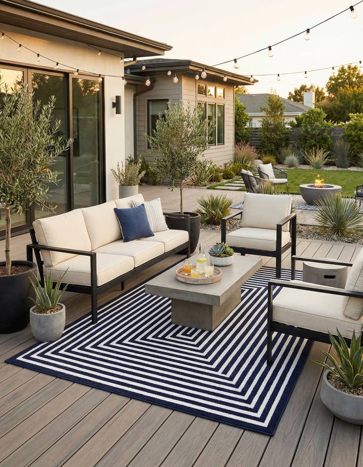 Detail image of 5' x 8' Washable Sabrina Soto Prescott Indoor / Outdoor Rug