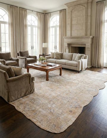 9' 6 x 12' 10 Hand Knotted Ultra Vintage Persian Wool Rug