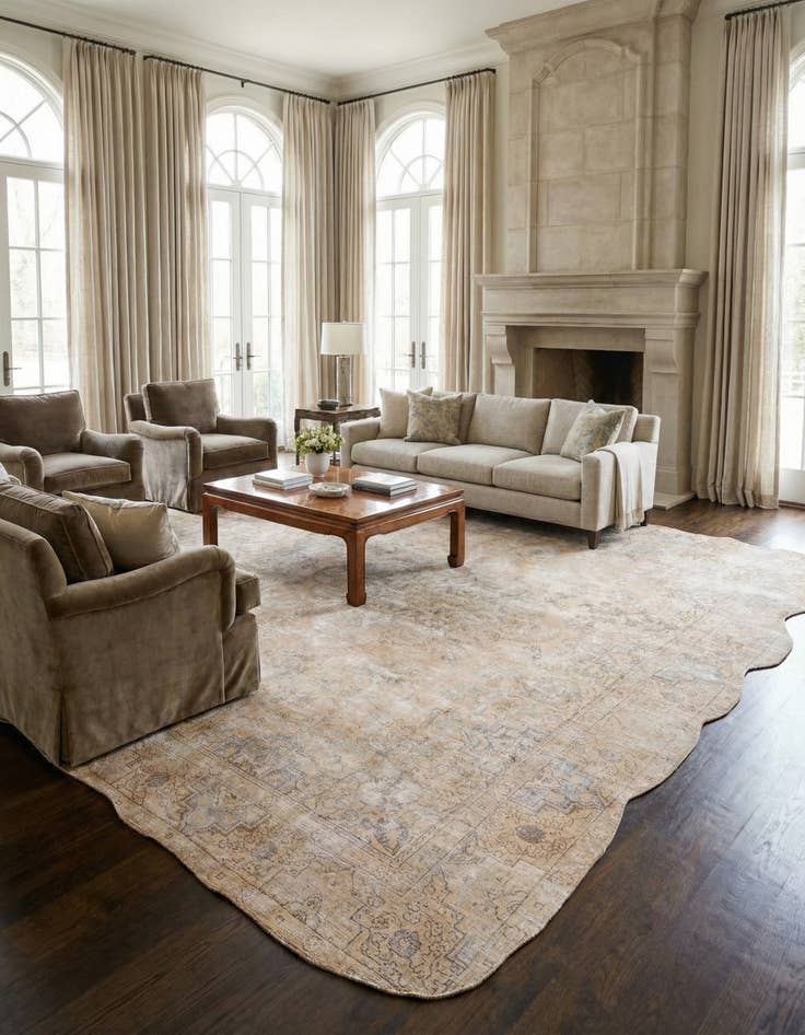 Detail image of 9' 6 x 12' 10 Hand Knotted Ultra Vintage Persian Wool Rug