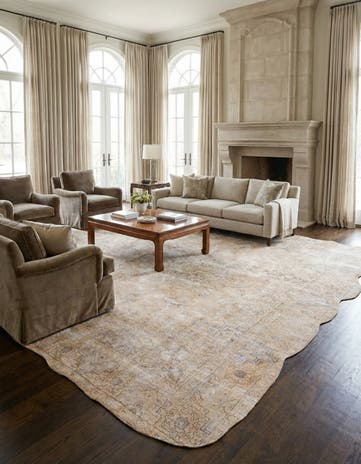 9' 6 x 12' 10 Hand Knotted Ultra Vintage Persian Wool Rug