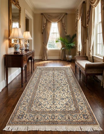 6' 6 x 10' 8 Kashan Wool Runner Rug