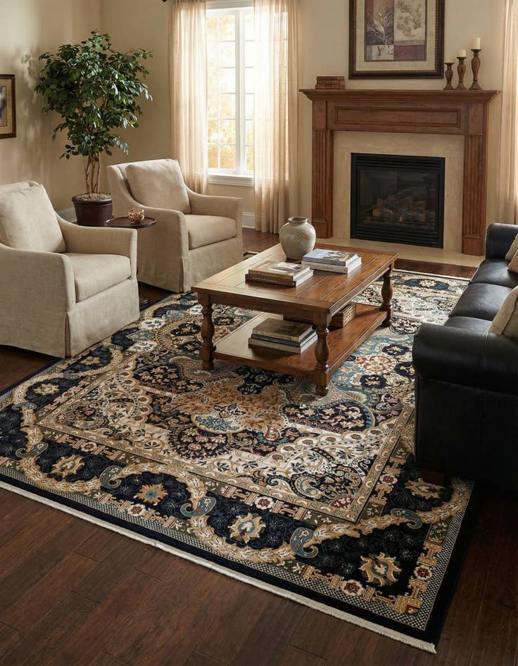 Detail image of 9' x 12' Nain Design Rug