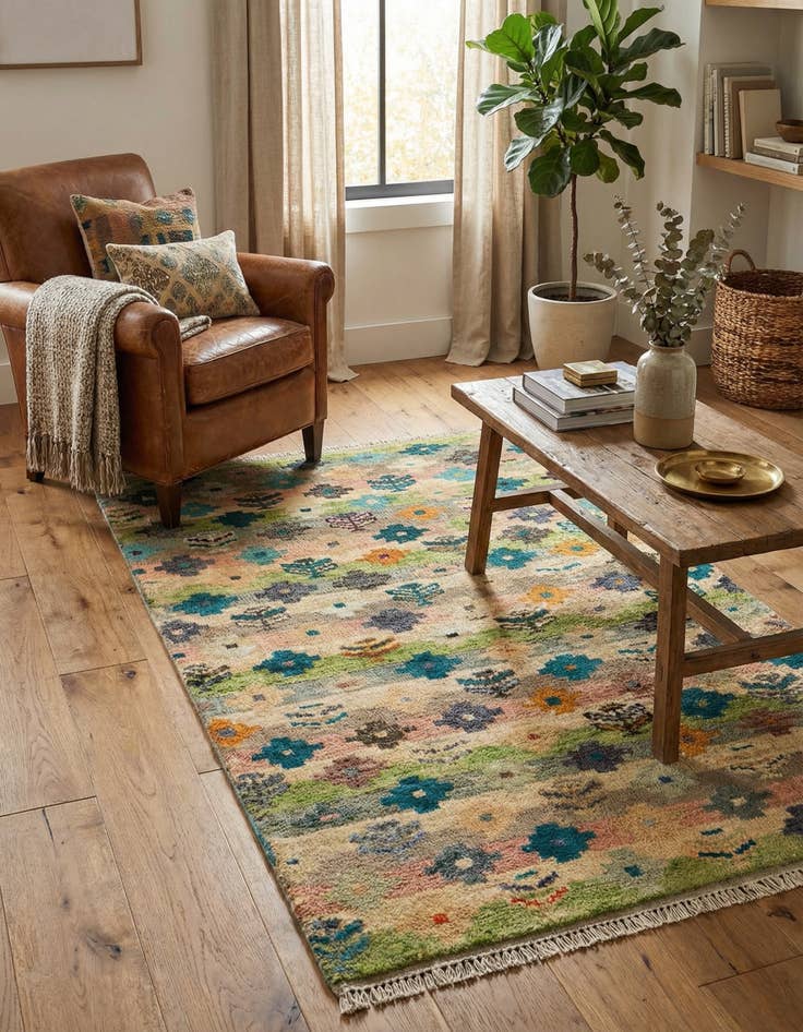 Detail image of 3' 3 x 4' 11 Hand Knotted Balouch Wool Rug