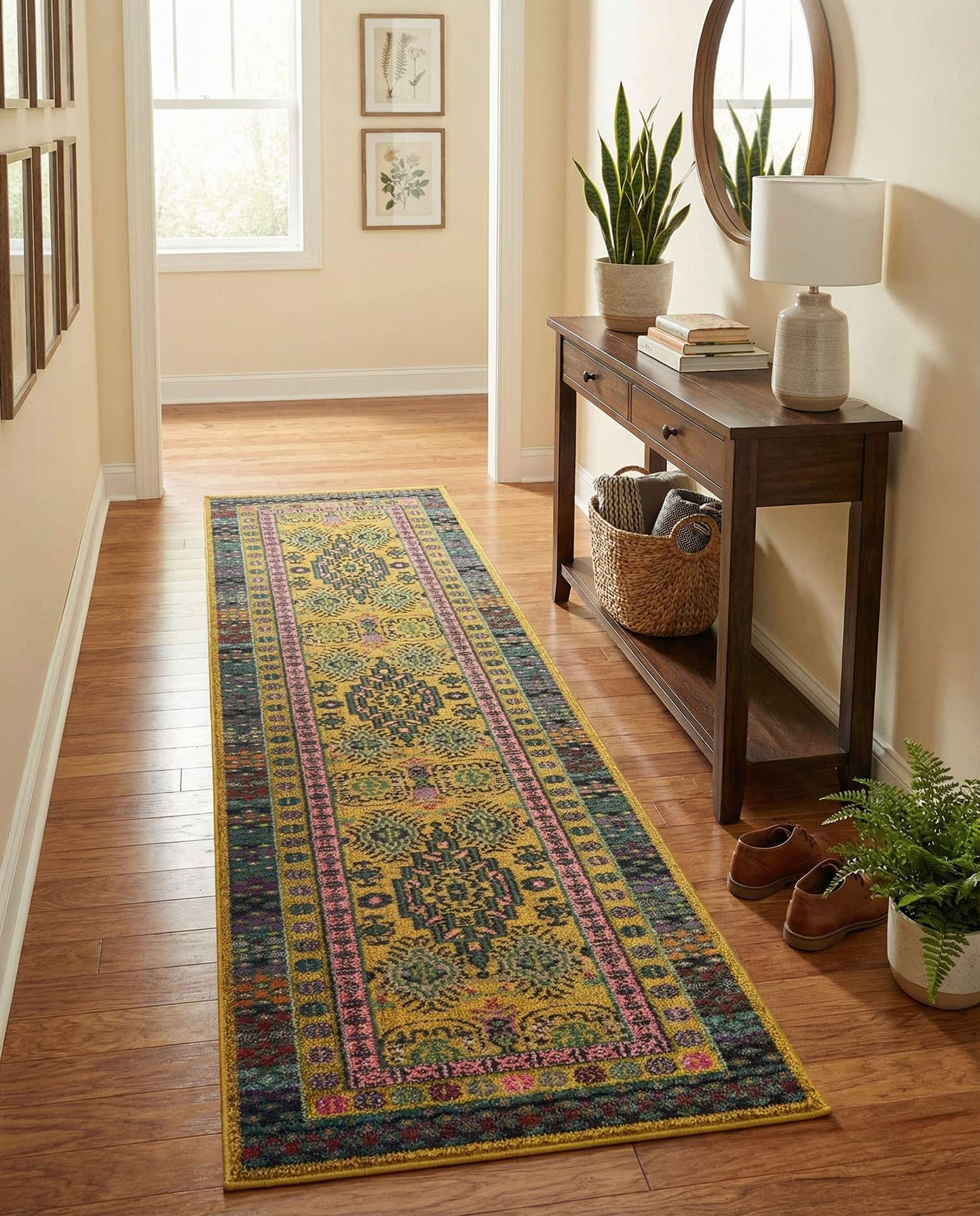 2' 7 x 10' Washable Fleur Runner Rug