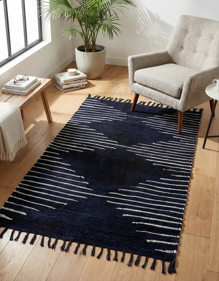 3' 3 x 5' 1 Hand Woven Chindi Cotton Rug