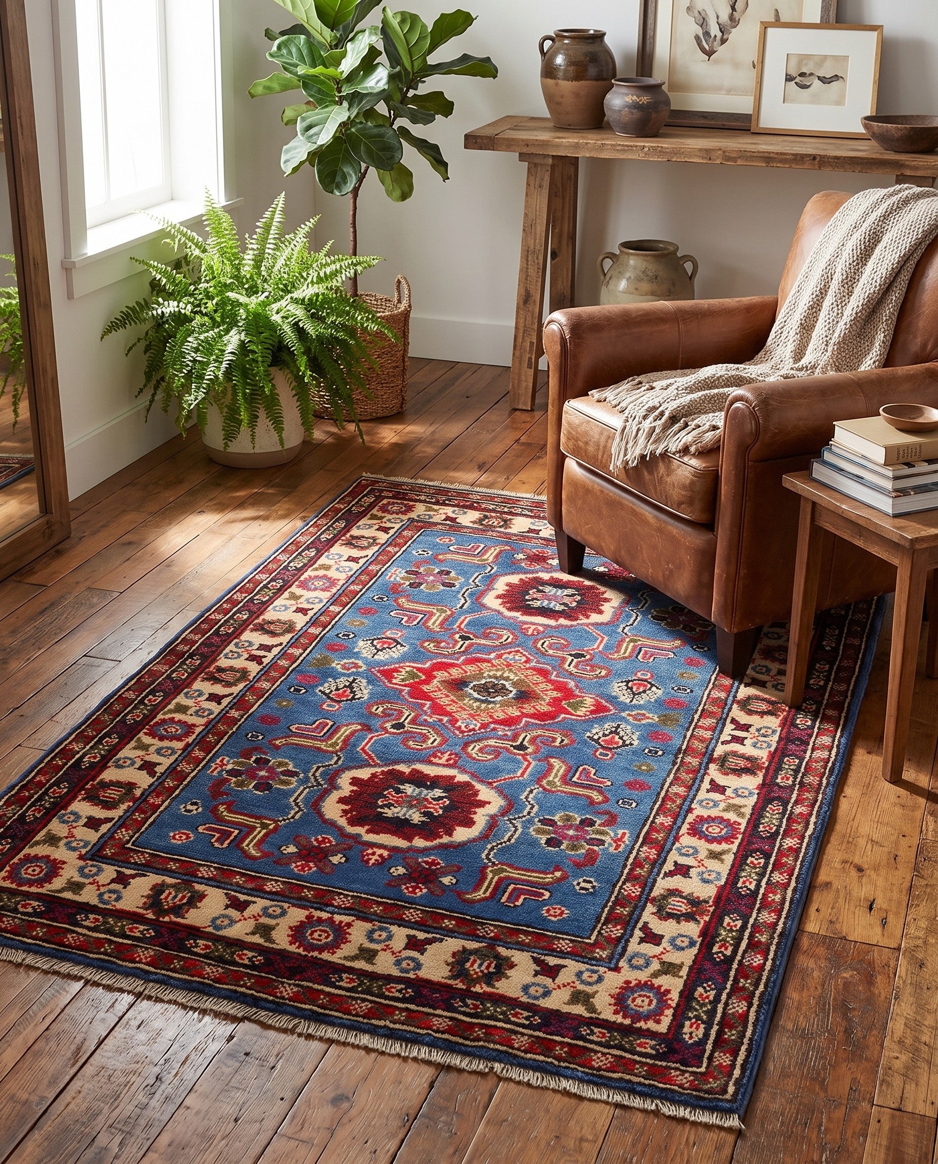 2' 8 x 4' Hand Knotted Kazak Rug