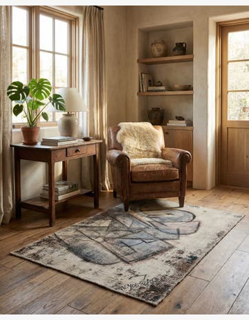 3' 2 x 4' 3 Hand Knotted Ultra Vintage Persian Wool Rug