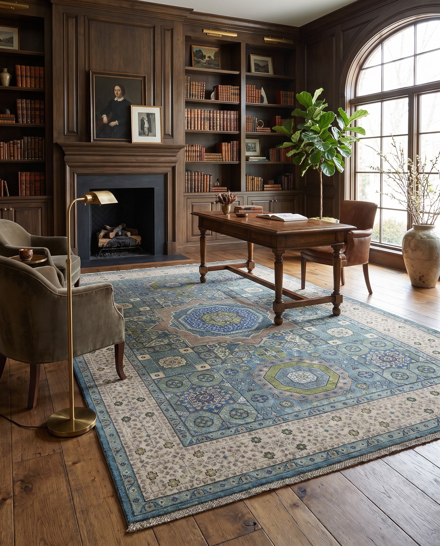 6' x 8' 9 Hand Knotted Mamluk Ziegler Rug