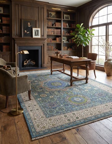 6' x 8' 9 Hand Knotted Mamluk Ziegler Rug