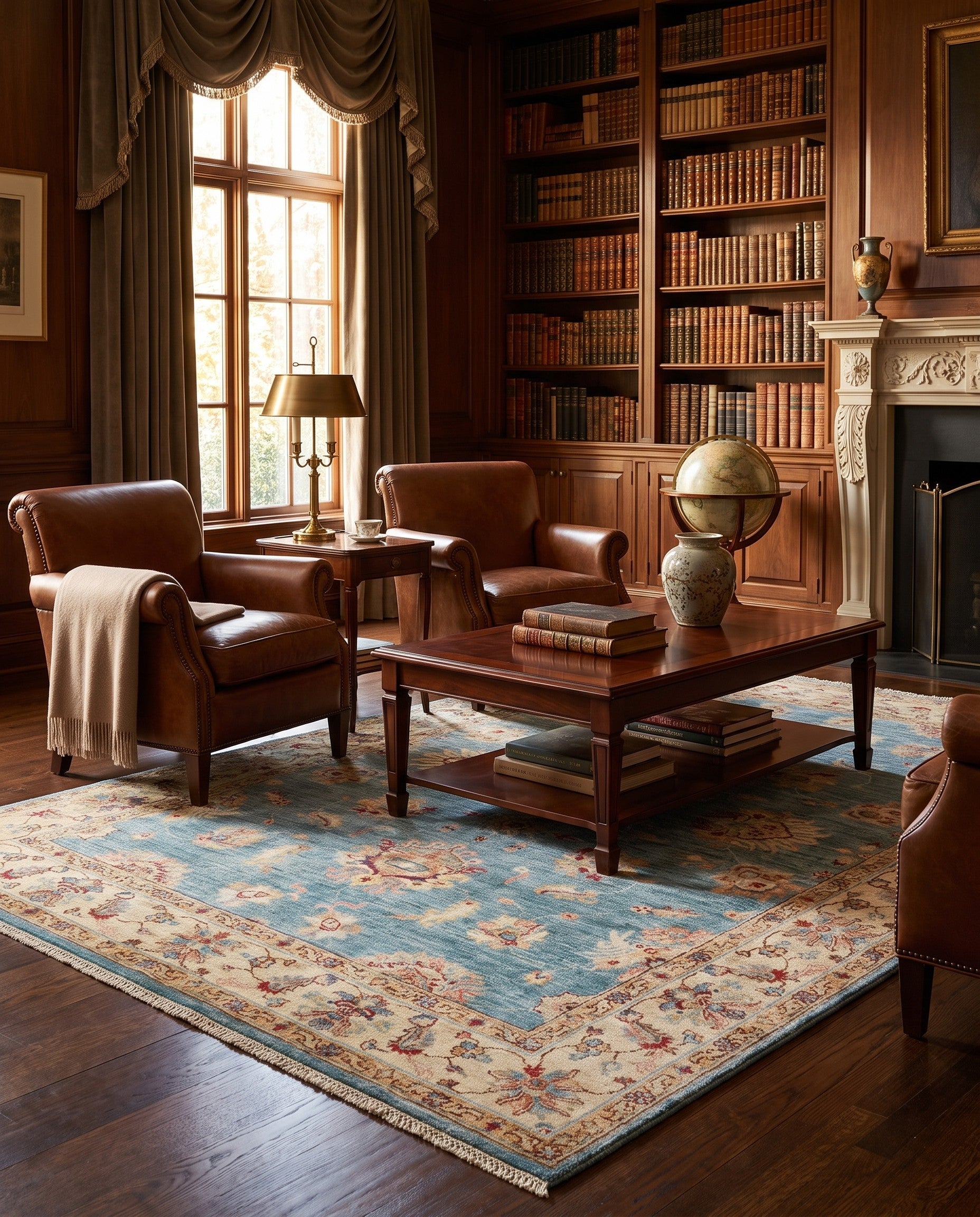 5' 1 x 6' 10 Hand Knotted Ziegler Rug