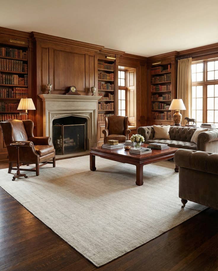 Detail image of 13' 1 x 18' 1 Hand Woven Jill Zarin English Manor Wool Rug