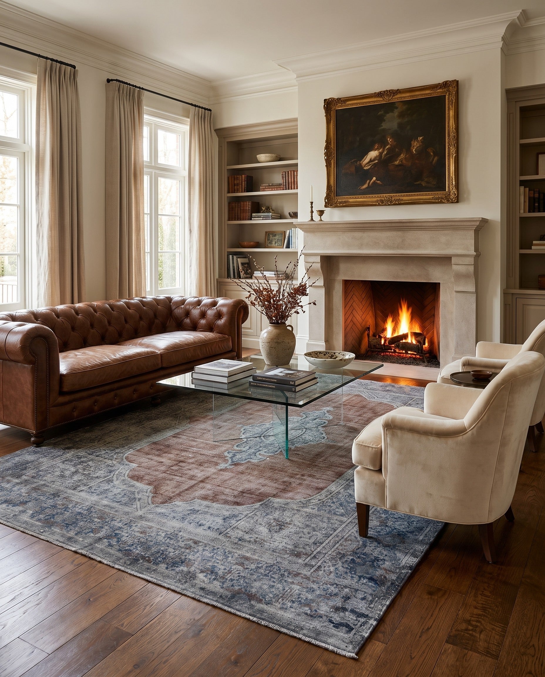 9' 9 x 12' 11 Vintage Royal Wool Rug