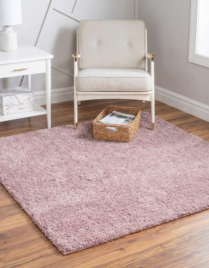 4' x 4' Soft Solid Shag Square ...