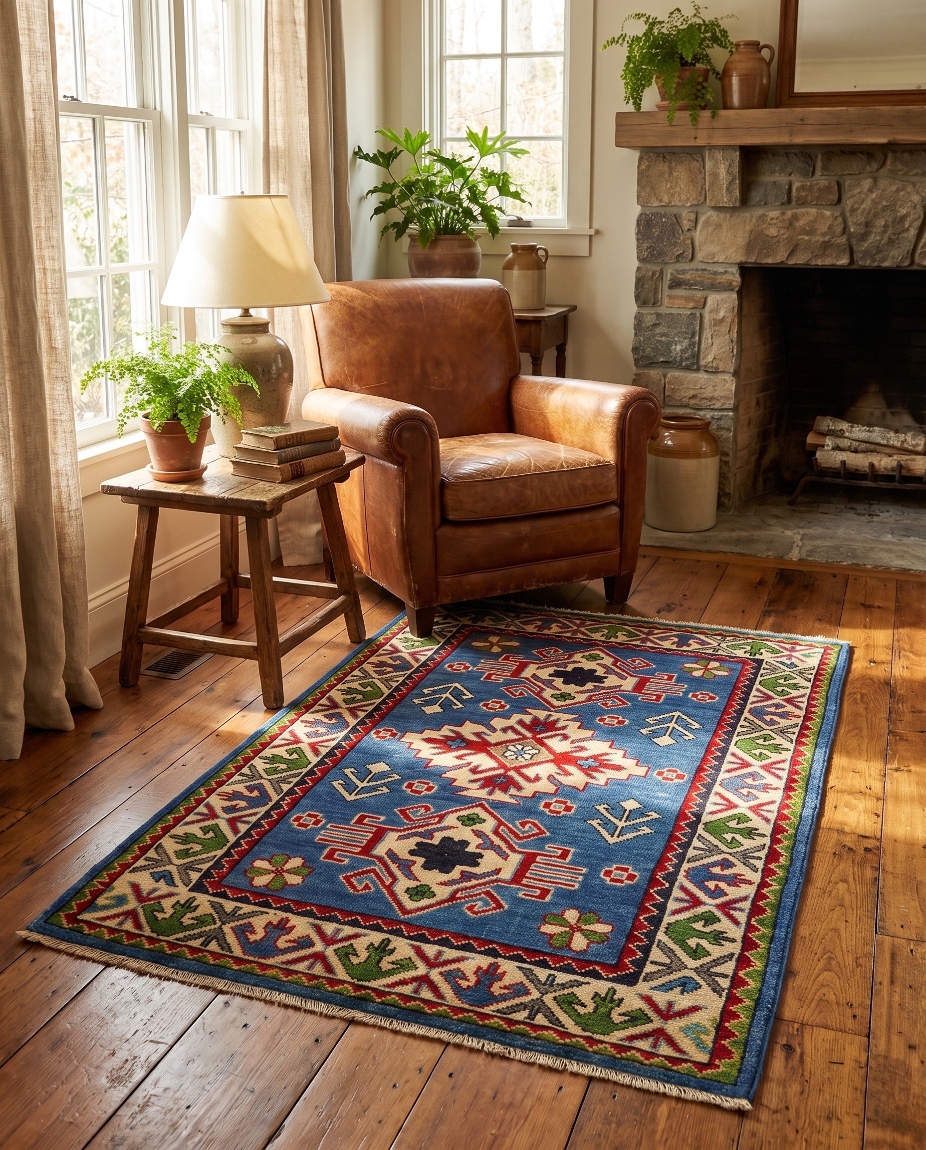 2' 9 x 4' 2 Hand Knotted Kazak Rug