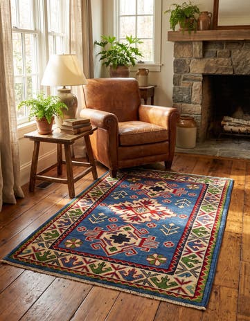 2' 9 x 4' 2 Hand Knotted Kazak Rug