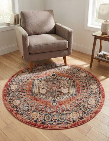 Terracotta Arcadia Round Rug
