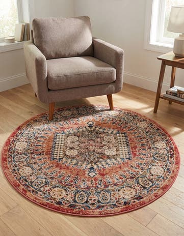 Terracotta Arcadia Round Rug