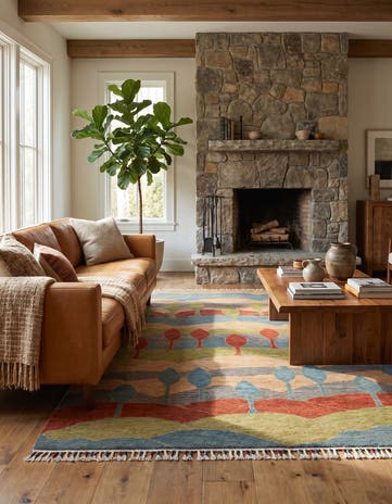 6' 9 x 9' 7 Hand Knotted Ziegler Modern Rug