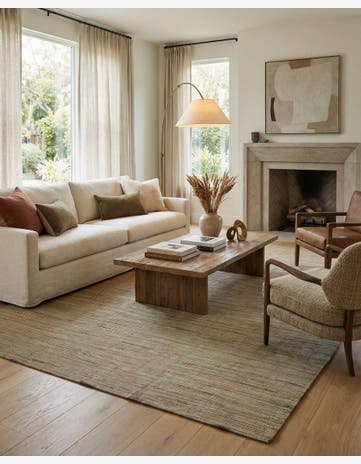 6' 11 x 9' 6 Hand Woven Kilim Modern Wool Rug