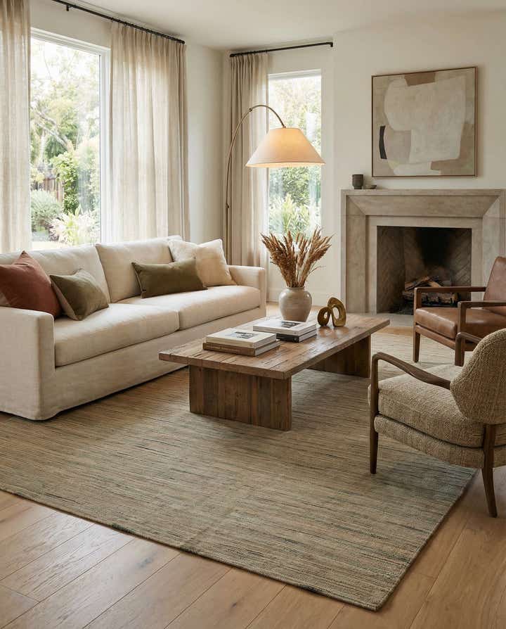 6' 11 x 9' 6 Hand Woven Kilim Modern Wool Rug