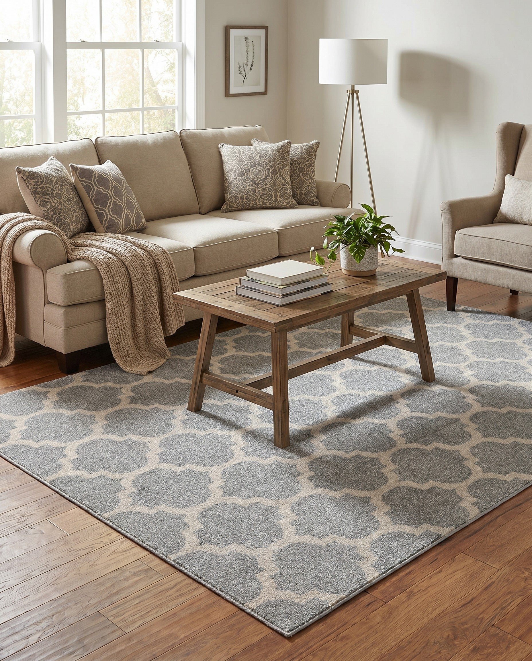 5' 3 x 8' Lattice Rug