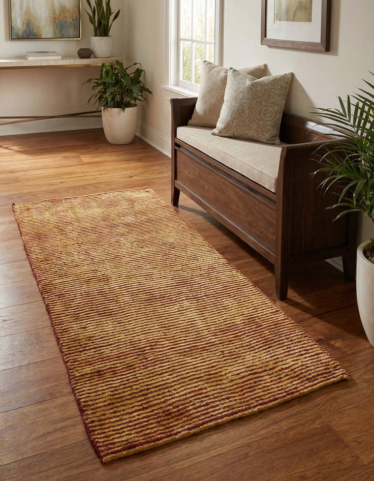 Detail image of 2' 4 x 4' 8 Hand Knotted Nepal Runner Rug