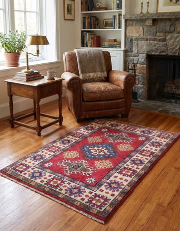 2' 9 x 4' 2 Hand Knotted Kazak Rug