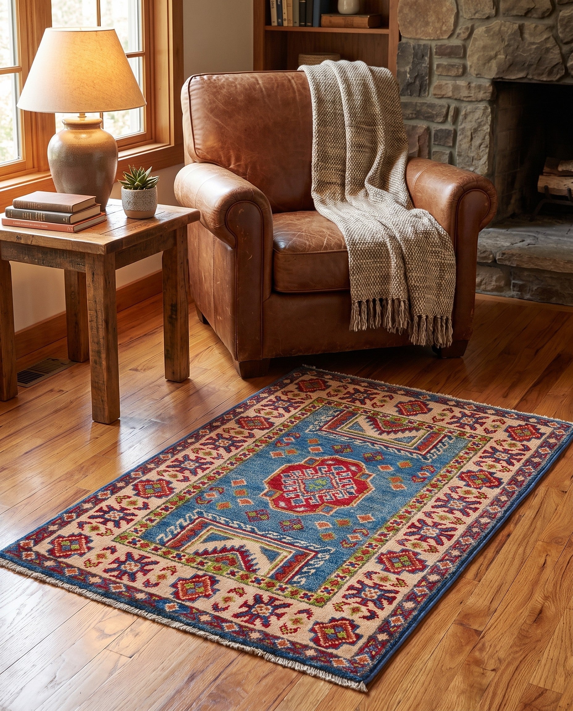 2' 1 x 3' Hand Knotted Kazak Rug